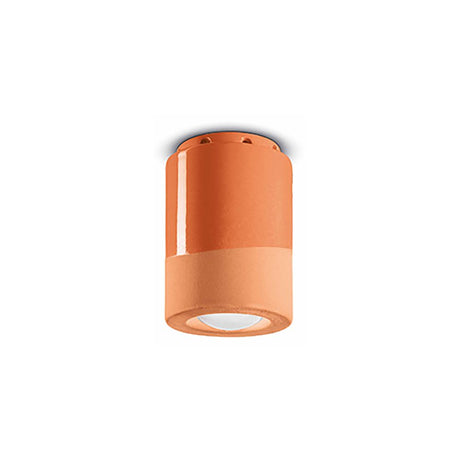 Ferroluce Pi taklampe Ø 8,5 cm i oransje, elegant taklampe for kjøkken, gang eller gjesterom.