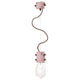Ferroluce Urban Hängeleuchte Ø 12cm in Pink mit Glasleuchte und elegantem Vintage-Design.