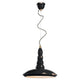 Ferroluce Vague-Vintage Hängeleuchte Ø 40cm in Schwarz mit dekorativen Details für stilvolle Interiors.
