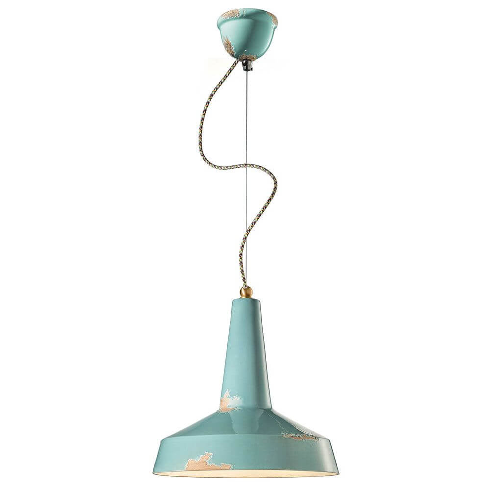 Ferroluce Vague-Vintage Hängeleuchte aus Keramik Ø 35cm