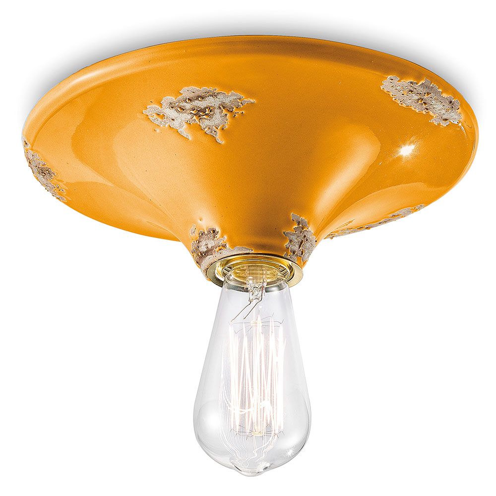 Ferroluce Plafonnier Vintage en céramique Ø 25cm