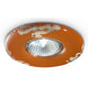 Ferroluce Vintage Keramik-Einbaustrahler Ø 11cm in orange mit ausgefallenem Design und integrierter Lampe.