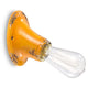 Ferroluce Vintage Wandlampe in leuchtendem Orange mit elegantem Glaslampenschirm.
