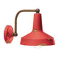 Ferroluce Wandleuchte Vintage aus Keramik in Rot mit klassischem Design und handgefertigten Details.
