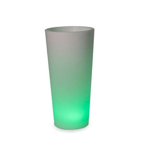 Ficus lysere LED Urtepotte med batteri og fjernbetjening i moderne design med grønt lys.
