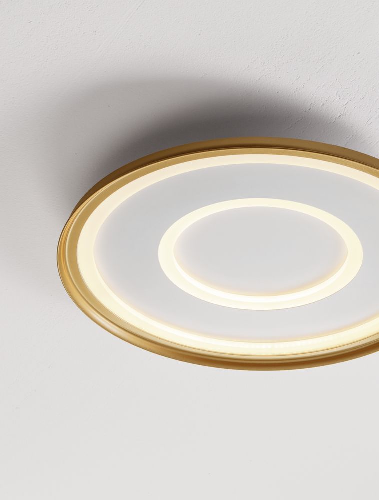 Figin LED Deckenleuchte 2-flammig 2700 5000K Weiß, Gold