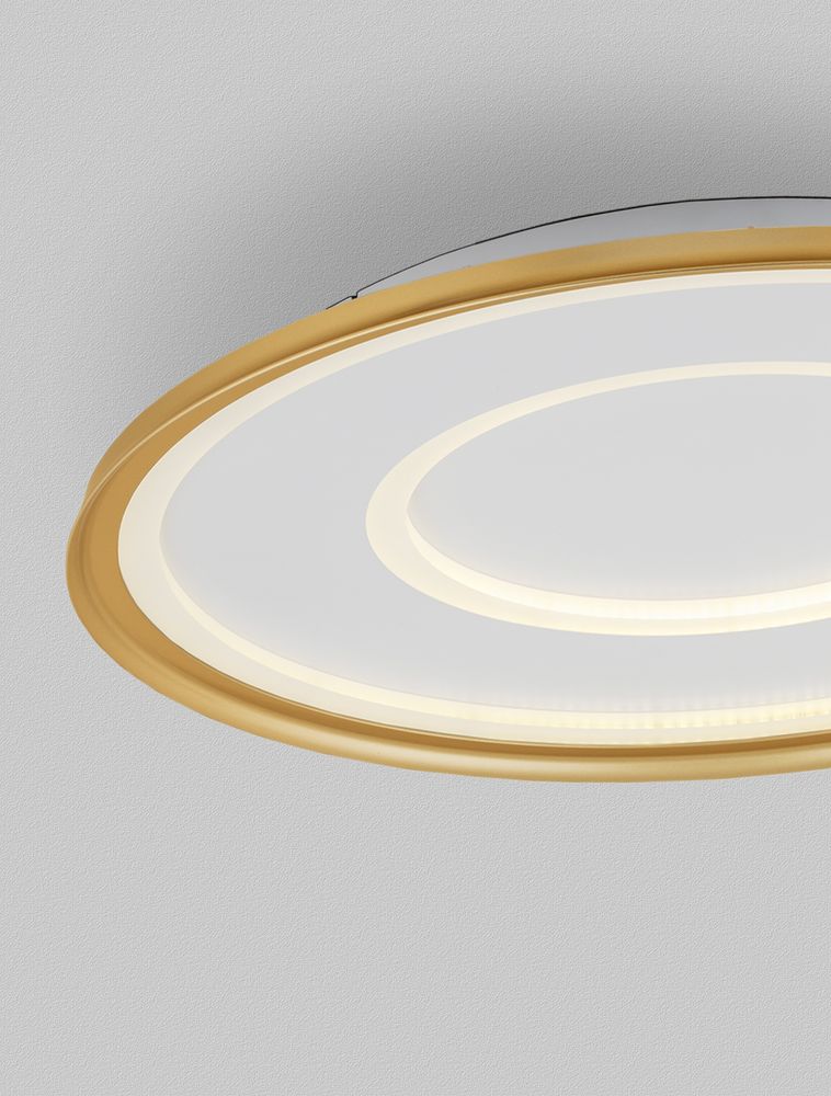 Figin LED Deckenleuchte 2-flammig 2700 5000K Weiß, Gold