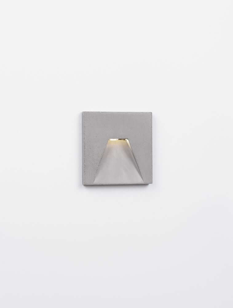 Finlo LED Außenwandeinbauleuchte Lichtauslass Kegel Grau IP65 an Wand montiert, modernes Design, grau.