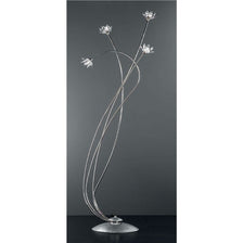 Fiorella silver floor lamp 4-light arms chrome 173 cm with elegant design and silver finish.