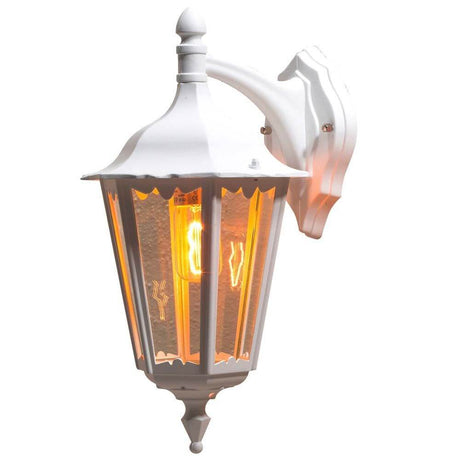 Firenze outdoor wall light White with clear glass, elegant outdoor lighting for stylish accents.