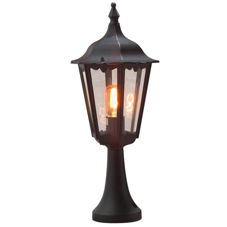 Firenze pollarlampa svart, klart glas med varmt ljus i elegant lyktform.