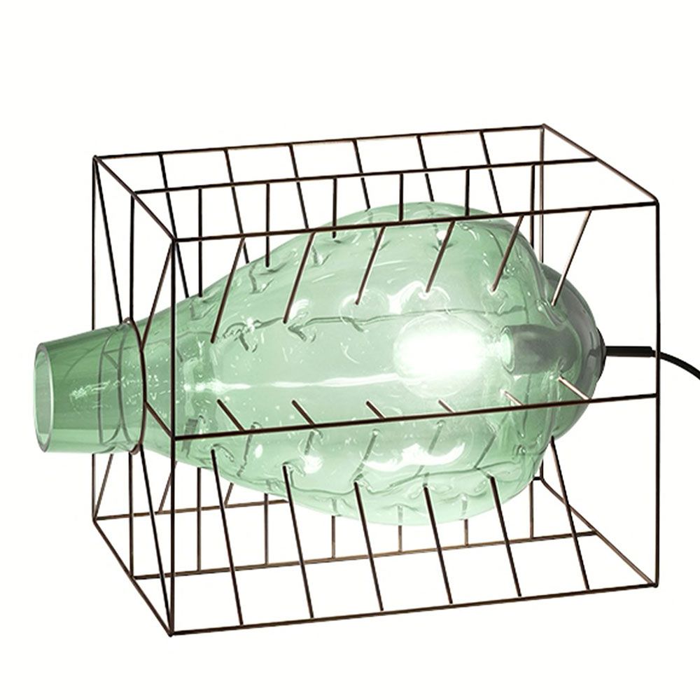 Attimo table lamp Murano glass in a cage