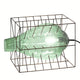 Attimo Tischlampe Muranoglas im Käfig mit grünem, mundgeblasenem Glas und Stahl-Rahmen in einzigartigem Design.