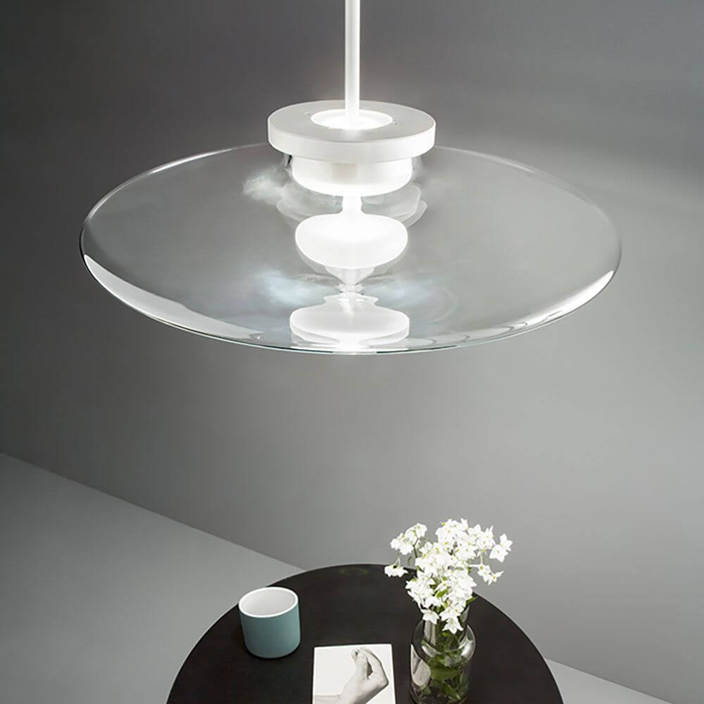 Desideria LED Hängeleuchte mit 2 Gläser, elegante und handgefertigte Leuchte mit italienischem Flair.