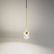 Desideria LED Hängelampe in Pumo-Form aus handgeblasenem Glas, elegantes Design für stilvolle Beleuchtung.