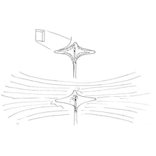 Skizze einer Essenza Hängeleuchte Brosilikatglas mit Lichtbrechungseffekt und moderner Form.