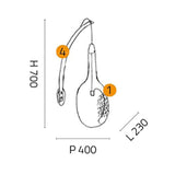 Luce Wall Lamp Oval Ø 23cm