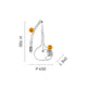 Luce Wandleuchte Rund Ø 34cm technische Zeichnung mit Abmessungen H 700mm, P 450mm, L 340mm.