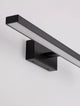 Flat LED Wandleuchte 3000K IP44 aus schwarzem Aluminium für moderne Badbeleuchtung