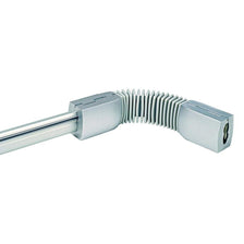 FlexVerbinder für EASYTEC II in Silbergrau, flexibles Verbindungselement mit Riffelschlauch, Seitenansicht