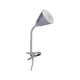 Flexible Klemmlampe Vitis Schnurschalter Grau mit flexiblem Arm und robuster Klemme für optimale Beleuchtung.