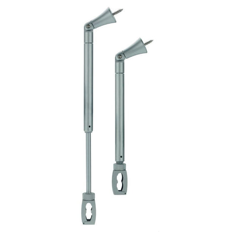 Flexible ceiling bracket for sloped ceilings for EASYTEC II silver grey, telescopic sloped ceiling suspension with joint piece