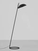Flute LED Stehlampe H 153cm 3000K in mattem Schwarz, minimalistisches Design für stilvolle Beleuchtung.