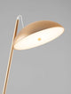 Flute LED Stehlampe H 153cm 3000K mit modernem Design und warmem Licht, elegantes Aluminiumgestell in Gold.