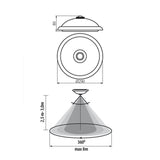 Fogler Sensor LED Deckenleuchte Ø 29cm 800lm Weiß