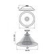 Technische Zeichnung der Fogler Sensor LED Deckenleuchte Ø 29cm 800lm Weiß mit 360° Erkennungswinkel.