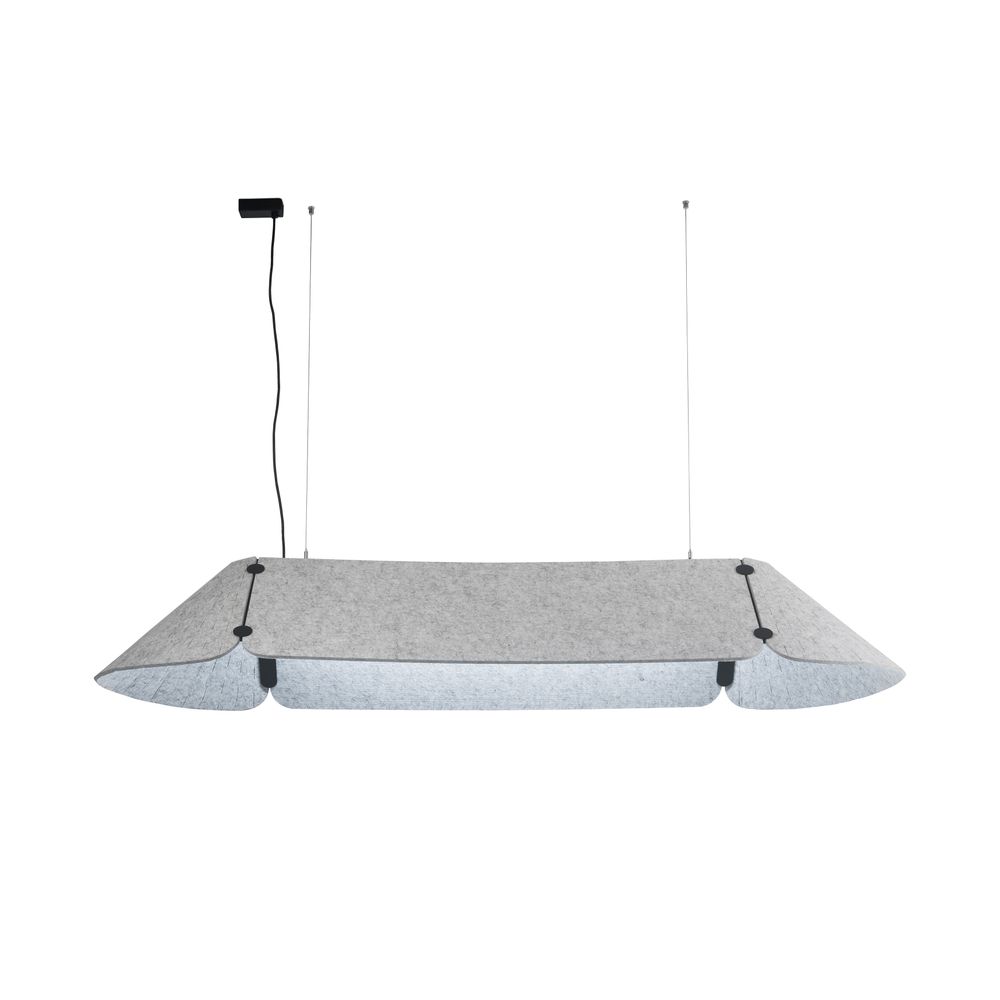 Fonovia LED Office suspendu lampe 156 cm Sound Absorbant Gris