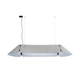 Fonovia LED Office suspendu lampe 156 cm Sound Absorbant Gris