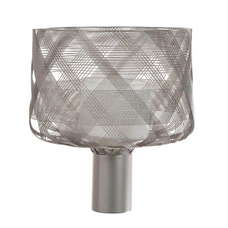 Forestier Antenna Tischleuchte mit geometrischem Maschengewebe und textilem Diffusor