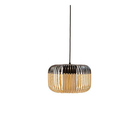 Forestier Bamboo Light pendant light with braided bamboo in a round shape