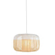 Forestier Bamboo Light Hängeleuchte mit modernem Design aus geflochtenem Bambus, runde Pendelleuchte.