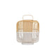 Forestier Bamboo Square Tischlampe aus Holz und Bambus mit Griff, designed von Arik Lévy.