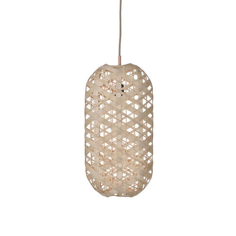 Forestier banana leaf pendant light Capsule in natural with organic design and handwoven banana leaf.