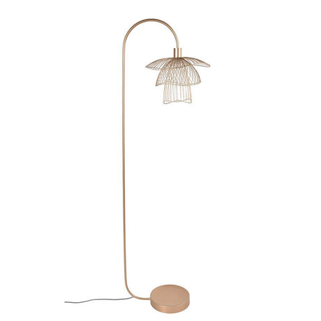 Forestier design floor lamp Papillon 145cm with airy silhouette and poetic lampshade made of metal wire.