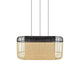 Forestier Esstisch-Hängeleuchte Bamboo Oval mit natürlichem Bambusdesign und modernem Zen-Stil.