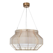 Forestier pendant lamp Mesh Ø 65cm in a gold-coloured wire design, chic and modern for any room.