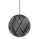 Forestier Hängeleuchte Chanpen Diamond mit kreisrundem Lampenschirm aus Abacá, schwarz und elegant.