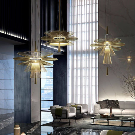 Forestier LED Gravity pendant light Ø 81cm in a modern living space with elegant lighting accents.