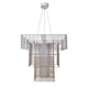 Forestier Hängeleuchte Mesh Cubic 117cm mit einzigartigem Lagenlook und verschiedenen Schirmformen.