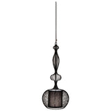 Forestier Imperatrice organische Pendelleuchte mit elegantem, geschwungenem Metallkörper und grazilen Drähten.