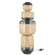 Forestier Kombi-Stehleuchte Bamboo Totem 4-flammig mit gewebtem Diffusor und schlanker Basis.