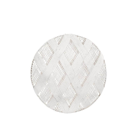 Forestier Lampenschirm Chanpen Diamond in elegantem, weißem Design mit raffinierten geometrischen Mustern.