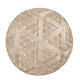 Forestier Lampenschirm Chanpen Hexagonal aus natürlichen Materialien mit gewebtem Design in hellem Farbton.