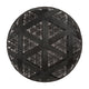 Forestier Lampenschirm Chanpen Hexagonal mit strukturiertem, schwarzem Design aus hochwertigen Materialien.