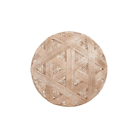 Forestier Lampenschirm Chanpen Hexagonal aus natürlichen Materialien in runder Form.