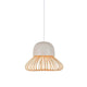 Forestier Pendelleuchte Anemos mit Bambusschirm und Keramikkuppel, designet von Arik Levy.